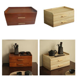 Maxbell Coffee Pod Drawer Double Tier Desktop Storage Box for Office Cabinet Counter Brown