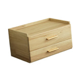 Maxbell Coffee Pod Drawer Double Tier Desktop Storage Box for Office Cabinet Counter Wood Color