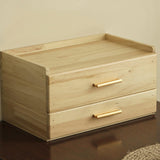 Maxbell Coffee Pod Drawer Double Tier Desktop Storage Box for Office Cabinet Counter Wood Color