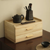 Maxbell Coffee Pod Drawer Double Tier Desktop Storage Box for Office Cabinet Counter Wood Color