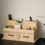 Maxbell Wooden Desktop Storage Cabinet Desk Organizer for Bathroom Vanity Countertop