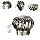 Maxbell Non Power Roof Ventilator Weatherproof Rotating Roof Vent for Houses Chimney