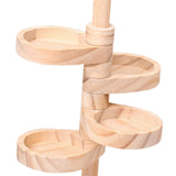 Maxbell Jewelry Organizer Desktop Jewelry Display Stand for Rings Earrings Bracelets Wood color