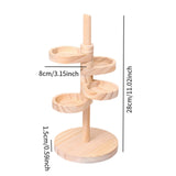Maxbell Jewelry Organizer Desktop Jewelry Display Stand for Rings Earrings Bracelets Wood color