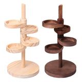 Maxbell Jewelry Organizer Desktop Jewelry Display Stand for Rings Earrings Bracelets Wood color