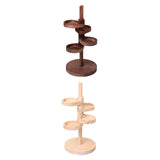 Maxbell Jewelry Organizer Desktop Jewelry Display Stand for Rings Earrings Bracelets Wood color