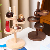 Maxbell Jewelry Organizer Desktop Jewelry Display Stand for Rings Earrings Bracelets Wood color