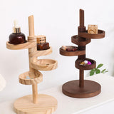 Maxbell Jewelry Organizer Desktop Jewelry Display Stand for Rings Earrings Bracelets Wood color