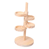 Maxbell Jewelry Organizer Desktop Jewelry Display Stand for Rings Earrings Bracelets Wood color
