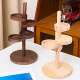 Maxbell Jewelry Organizer Desktop Jewelry Display Stand for Rings Earrings Bracelets Wood color