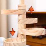 Maxbell Jewelry Organizer Desktop Jewelry Display Stand for Rings Earrings Bracelets Wood color