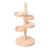 Maxbell Jewelry Organizer Desktop Jewelry Display Stand for Rings Earrings Bracelets Wood color