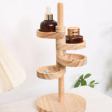Maxbell Jewelry Organizer Desktop Jewelry Display Stand for Rings Earrings Bracelets Wood color