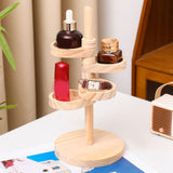 Maxbell Jewelry Organizer Desktop Jewelry Display Stand for Rings Earrings Bracelets Wood color