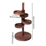 Maxbell Jewelry Organizer Desktop Jewelry Display Stand for Rings Earrings Bracelets Brown