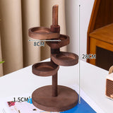 Maxbell Jewelry Organizer Desktop Jewelry Display Stand for Rings Earrings Bracelets Brown