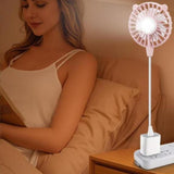 Maxbell Mini Portable USB Fan Lightweight Versatile for Commuting Accessory Desk Fan White