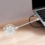 Maxbell Mini Portable USB Fan Lightweight Versatile for Commuting Accessory Desk Fan White