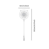 Maxbell Mini Portable USB Fan Lightweight Versatile for Commuting Accessory Desk Fan White