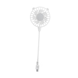 Maxbell Mini Portable USB Fan Lightweight Versatile for Commuting Accessory Desk Fan White