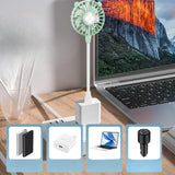 Maxbell Mini Portable USB Fan Lightweight Versatile for Commuting Accessory Desk Fan White