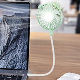 Maxbell Mini Portable USB Fan Lightweight Versatile for Commuting Accessory Desk Fan Light Green