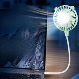 Maxbell Mini Portable USB Fan Lightweight Versatile for Commuting Accessory Desk Fan Light Green