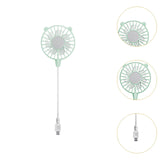 Maxbell Mini Portable USB Fan Lightweight Versatile for Commuting Accessory Desk Fan Light Green