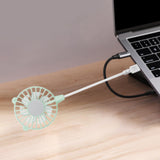 Maxbell Mini Portable USB Fan Lightweight Versatile for Commuting Accessory Desk Fan Light Green