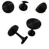 Maxbell 2Pcs Curtain Holdbacks Wall Mounted Premium Stylish for Office Bedroom Hotel Black
