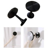Maxbell 2Pcs Curtain Holdbacks Wall Mounted Premium Stylish for Office Bedroom Hotel Black