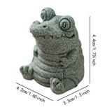 Maxbell Crocodile Statue Desk Decoration Gift Tea Pet for Tea Lovers Tearoom Bedroom
