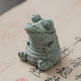 Maxbell Crocodile Statue Desk Decoration Gift Tea Pet for Tea Lovers Tearoom Bedroom