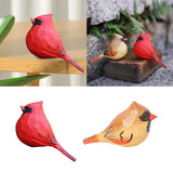 Maxbell Artificial Bird Statue Vivid Resin Bird Statue Decor for Wall Outdoor Garden red
