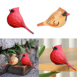 Maxbell Artificial Bird Statue Vivid Resin Bird Statue Decor for Wall Outdoor Garden red