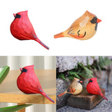 Maxbell Artificial Bird Statue Vivid Resin Bird Statue Decor for Wall Outdoor Garden red