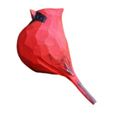 Maxbell Artificial Bird Statue Vivid Resin Bird Statue Decor for Wall Outdoor Garden red