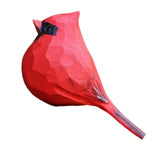 Maxbell Artificial Bird Statue Vivid Resin Bird Statue Decor for Wall Outdoor Garden red