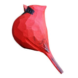 Maxbell Artificial Bird Statue Vivid Resin Bird Statue Decor for Wall Outdoor Garden red