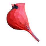 Maxbell Artificial Bird Statue Vivid Resin Bird Statue Decor for Wall Outdoor Garden red