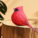 Maxbell Artificial Bird Statue Vivid Resin Bird Statue Decor for Wall Outdoor Garden red