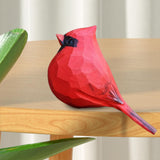Maxbell Artificial Bird Statue Vivid Resin Bird Statue Decor for Wall Outdoor Garden red