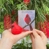 Maxbell Artificial Bird Statue Vivid Resin Bird Statue Decor for Wall Outdoor Garden red