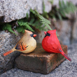 Maxbell Artificial Bird Statue Vivid Resin Bird Statue Decor for Wall Outdoor Garden red