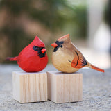 Maxbell Artificial Bird Statue Vivid Resin Bird Statue Decor for Wall Outdoor Garden red