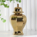 Maxbell Ceramic Covered Jar Vase Porcelain Ginger Jar for Floral Livingroom Weddings