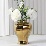 Maxbell Ceramic Covered Jar Vase Porcelain Ginger Jar for Floral Livingroom Weddings