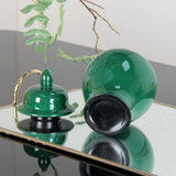 Maxbell Ceramic Vase Storage Tank Porcelain Ginger Jar for Office Flower Arrangement