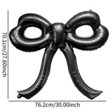 Maxbell 5 Pieces Bow Balloons Props Decorative for Engagement Party Supplies Wedding Black
