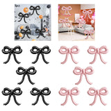 Maxbell 5 Pieces Bow Balloons Props Decorative for Engagement Party Supplies Wedding Black